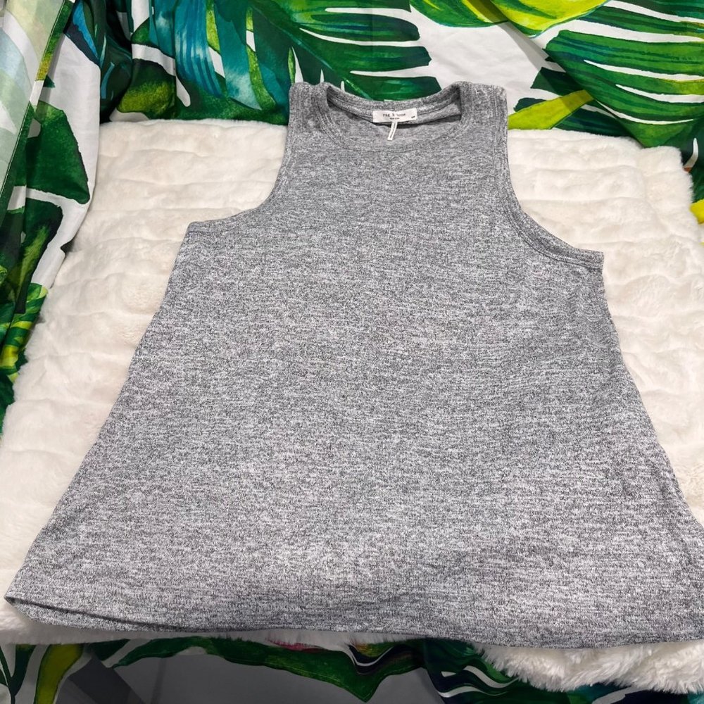 $95 Rag & bone Small Grey Speckled Comfy Neutral Minimalist School College Tank